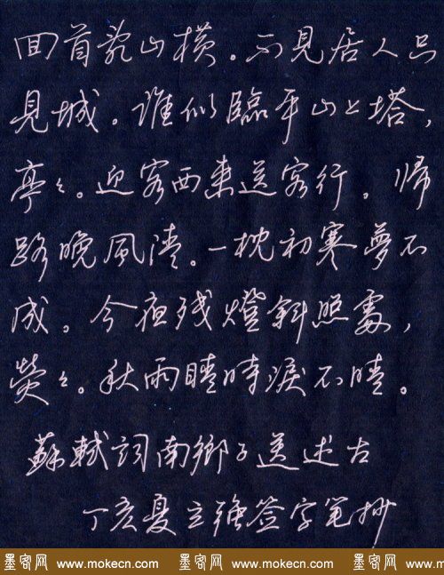 邓立强硬笔行书欣赏