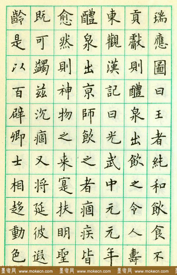 卢中南硬笔楷书欣赏《临欧阳询九成宫醴泉铭》