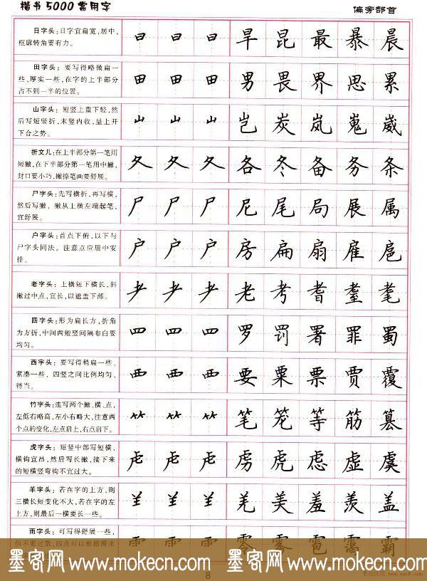 硬笔书法字帖下载《楷书5000常用字》