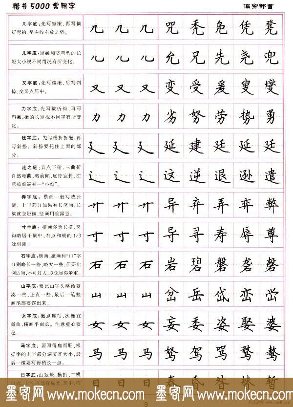 硬笔书法字帖下载《楷书5000常用字》