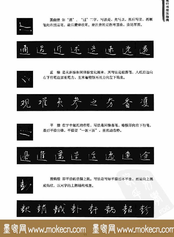 学习字帖《行书技法-中国硬笔书法指南》